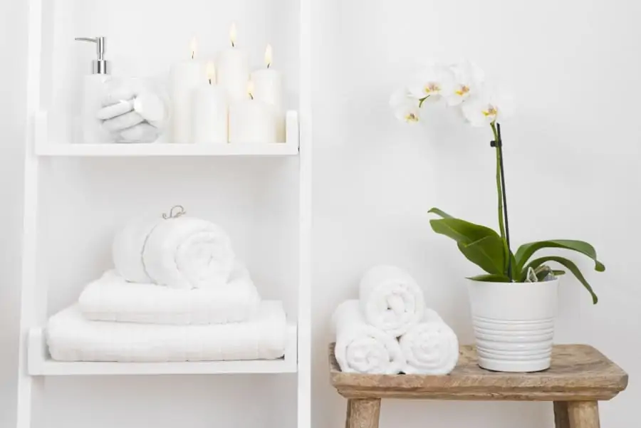 Flowers and towels