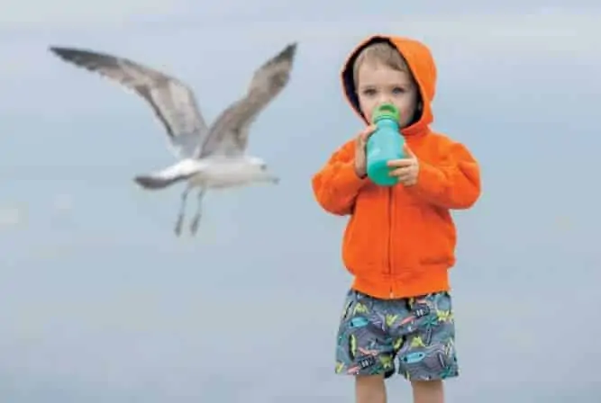 kid at the beach